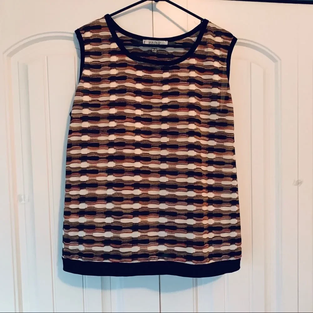 KASPER Separates Multicolor Sleeveless Sweater Knit Top 1X - Picture 3 of 16